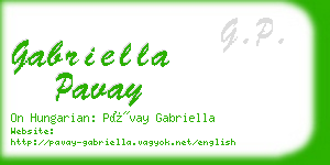 gabriella pavay business card
